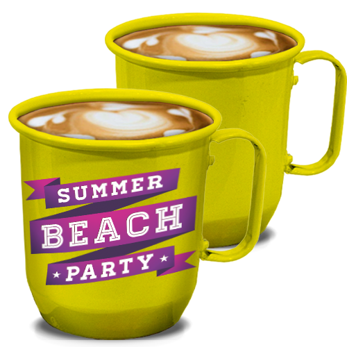 Caneca de Alumínio | 350ml | Amarela