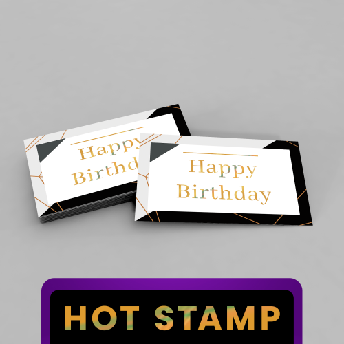 Postal 350g | 9x15cm | 4/0 |  Lam. Fosca + HotStamp