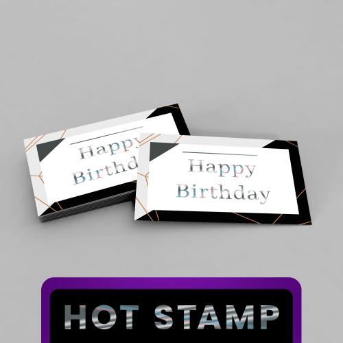 Postal 350g | 9x15cm | 4/0 |  Lam. Fosca + HotStamp