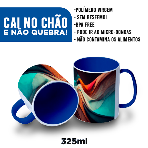 Caneca de Polímero | Azul Royal | 325ml