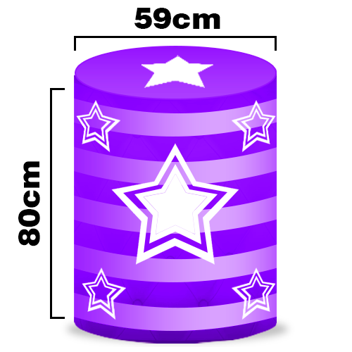 Cilindro de Festa | 192x80cm + Tampo 59cm | Grande | Helanca