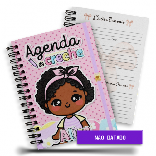 Agenda Creche Menina | Não Datado | 1/1 - 200 Páginas