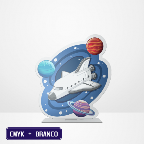 Troféu de Acrílico | 15x21cm | 5x0 | Impressão Parcial | CMYK + Branco