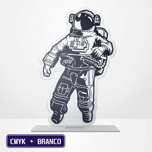 Troféu de Acrílico | 21x30cm | 5x0 | Impressão Parcial | CMYK + Branco