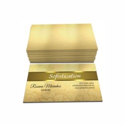 Cartão Papel Ouro | 4/0